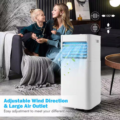 5,300 (DOE) BTU Portable Air Conditioner Cools 350 Sq. Ft. in Black